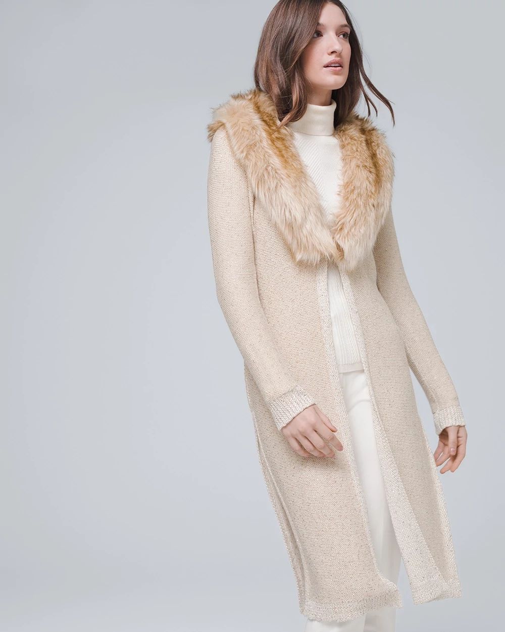 Faux fur duster hotsell